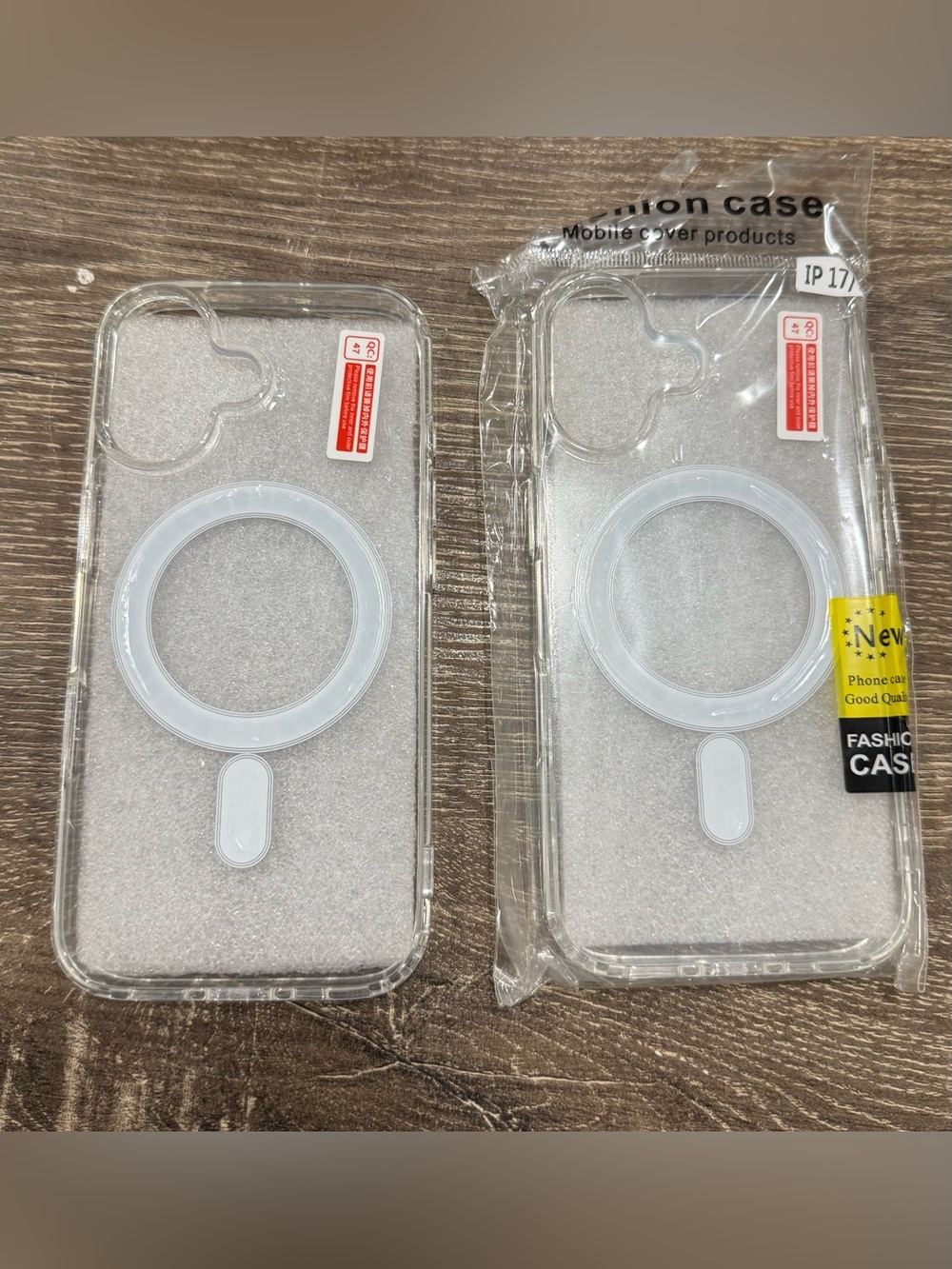 Clear MagSafe-Compatible iPhone 17 Case with Ring - Transparent White